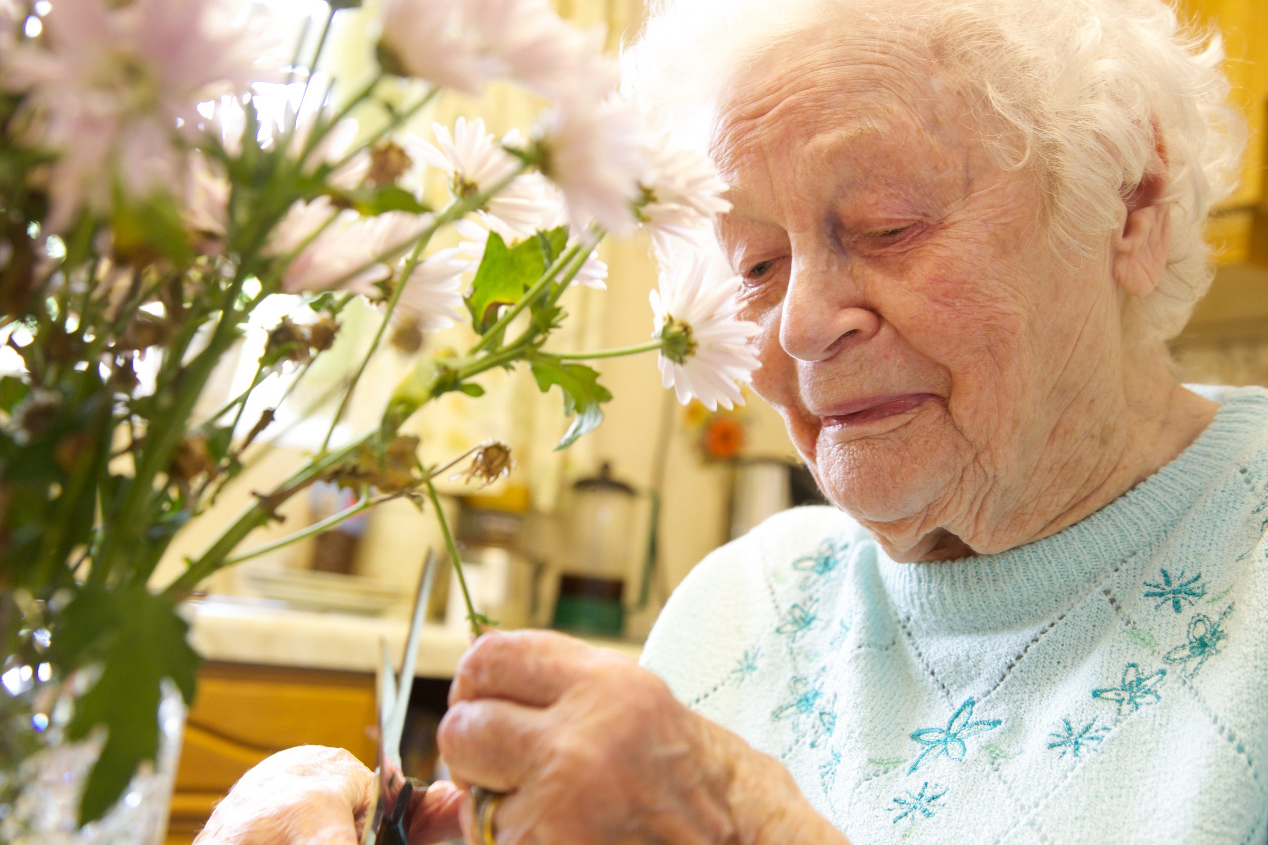 A carer sharing a quiet moment with a resident